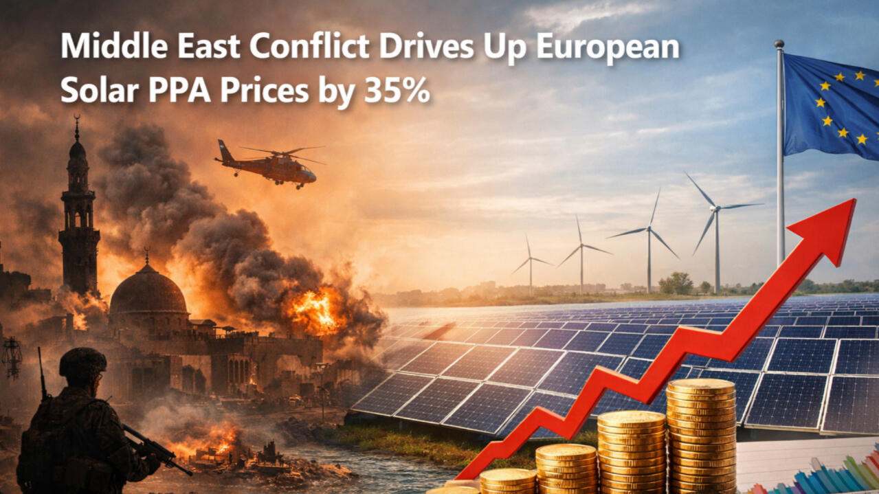 Pexapark Warns: Middle East Conflict Could Spike European Solar PPAs 35% Pexapark Warns: Middle East Conflict Could Spike European Solar PPAs 35%