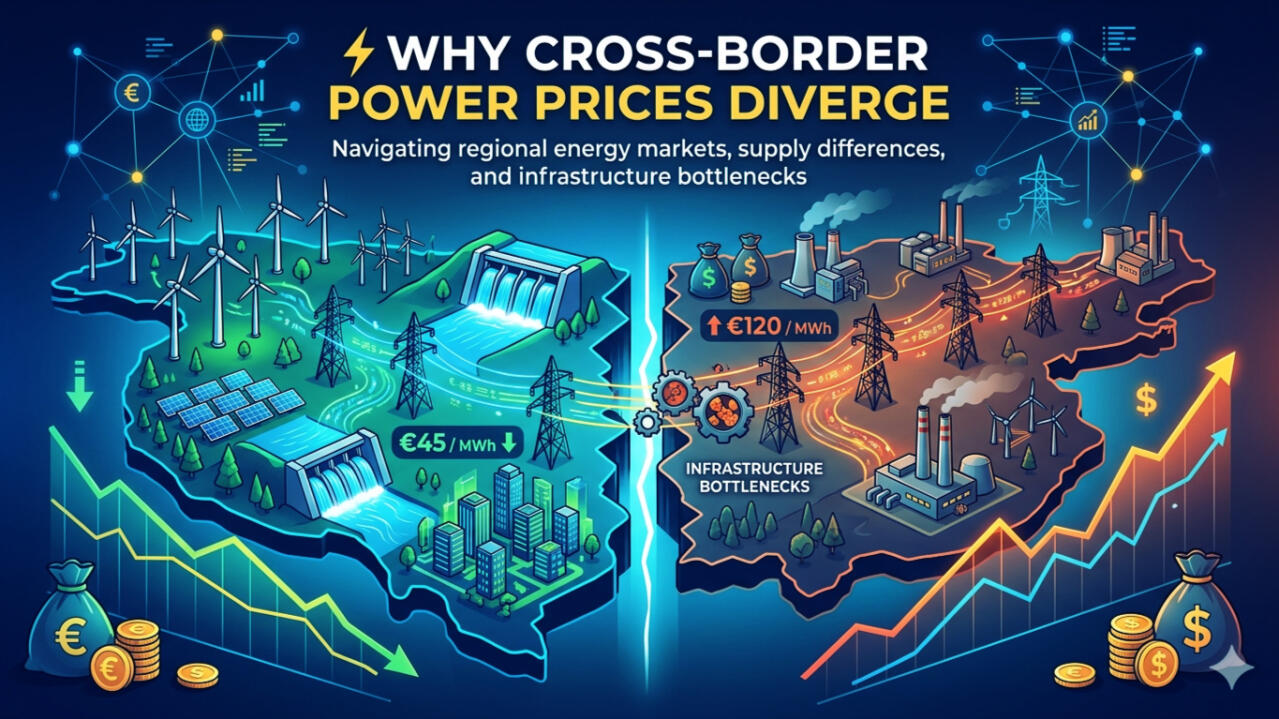 Why Cross-Border Power Prices Diverge